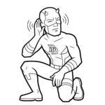 coloriage Daredevil à imprimer pour enfant de 9 ans