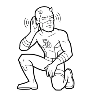 coloriage Daredevil à imprimer pour enfant de 9 ans