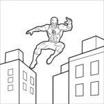 coloriage Daredevil à imprimer pour enfant de 7 ans
