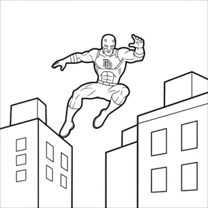 coloriage Daredevil à imprimer pour enfant de 7 ans