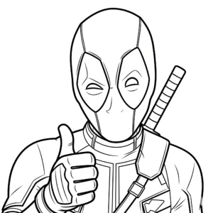 coloriage Deadpool update pour enfant de 7 ans