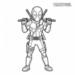 télécharger coloriage Deadpool update gratuit