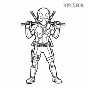 télécharger coloriage Deadpool update gratuit