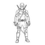 coloriage Deadpool update a imprimer gratuit