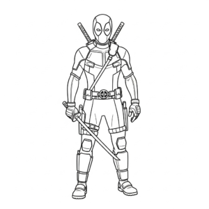 coloriage Deadpool update a imprimer gratuit