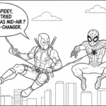 coloriage Deadpool update gratuit pour enfants
