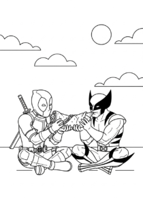 imprimer coloriage Deadpool update