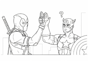 coloriage Deadpool update a imprimer