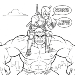 coloriage Deadpool update gratuit pour enfants
