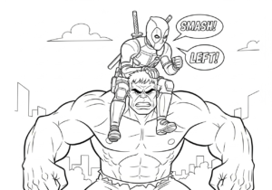 coloriage Deadpool update gratuit pour enfants