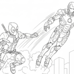 coloriage Deadpool update à imprimer gratuitement pdf