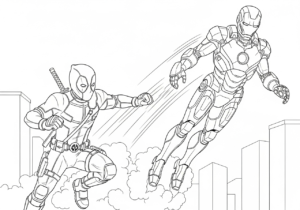 coloriage Deadpool update à imprimer gratuitement pdf