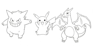 coloriage Gengar de pour enfants