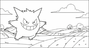 imprimer coloriage Gengar