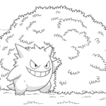 coloriage Gengar gratuit à imprimer