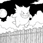coloriage Gengar pour enfant de à imprimer