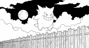coloriage Gengar pour enfant de à imprimer