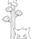 coloriage Gengar pour enfant de 5 ans