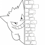 coloriage Gengar pour enfant de 2 ans
