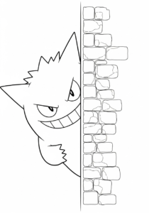 coloriage Gengar pour enfant de 2 ans