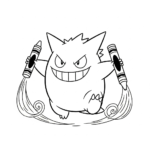 coloriage Gengar pour enfant de 6 ans