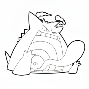 coloriage Gengar pour enfant de 10 ans