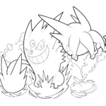 coloriage Gengar à imprimer pour enfant de 8 ans