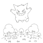 coloriage Gengar pour enfant