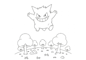coloriage Gengar pour enfant
