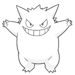 coloriage Gengar gratuit pour enfants
