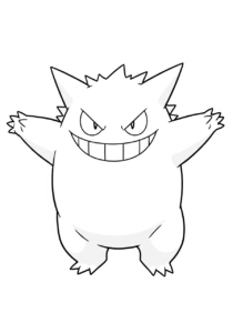 coloriage Gengar gratuit pour enfants