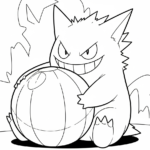 télécharger coloriage Gengar gratuit