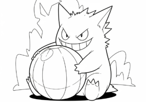 télécharger coloriage Gengar gratuit
