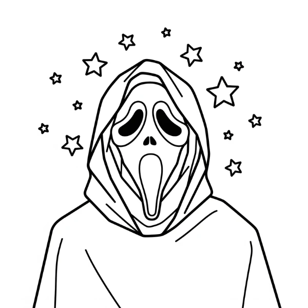Tranh tô màu Ghostface