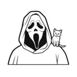 coloriage Ghostface pour enfant de à imprimer