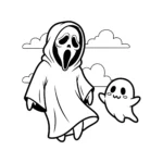 coloriage Ghostface gratuit pour enfants