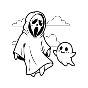 coloriage Ghostface gratuit pour enfants
