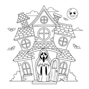 coloriage Ghostface pour bebe a imprimer