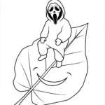 coloriage Ghostface et decoupage a imprimer gratuit