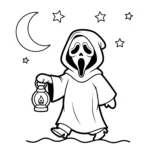 coloriage Ghostface pour enfant de à imprimer