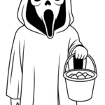 coloriage Ghostface à imprimer a4