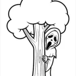 coloriage Ghostface de pour enfants