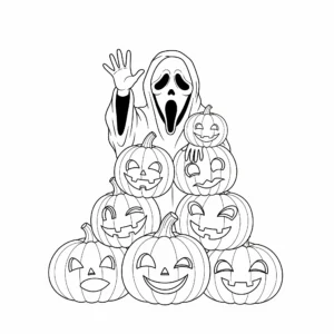 coloriage Ghostface pour enfant a imprimer gratuit