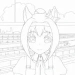 coloriage Haru Urara pour enfant à imprimer