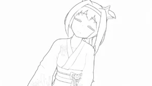coloriage Haru Urara pour enfant de 8 ans