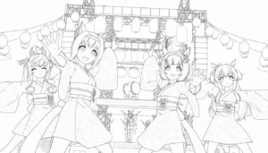 coloriage Haru Urara gratuit à imprimer