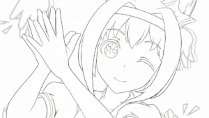 coloriage Haru Urara pour enfants