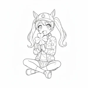 image de coloriage Haru Urara pour enfant