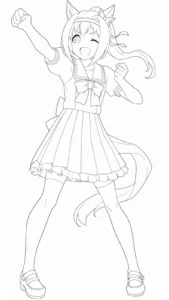 coloriage Haru Urara gratuit à imprimer