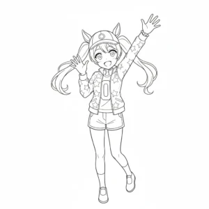 coloriage Haru Urara à imprimer pour enfants